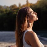 woman getting vitamin D in the sun