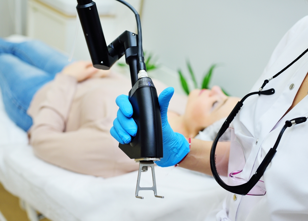 woman starting a non-surgical eye lift in Arlington