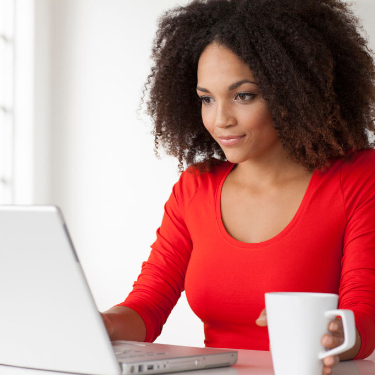 woman researching the best skin tightening treatments in Virginia