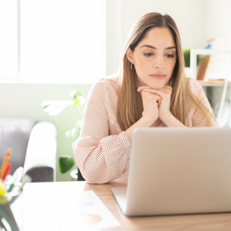 woman researching body sculpting cost in Springfield VA