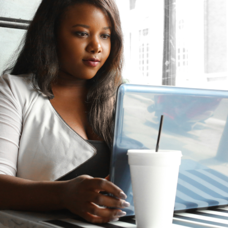 woman researching body sculpting prices Great Falls
