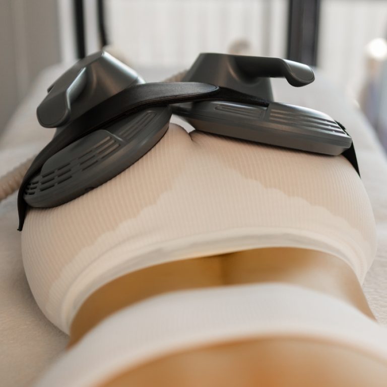 woman getting Emsculpt NEO near DC