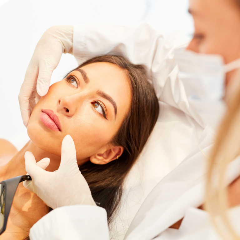 woman considering non-invasive facelift options in Arlington VA