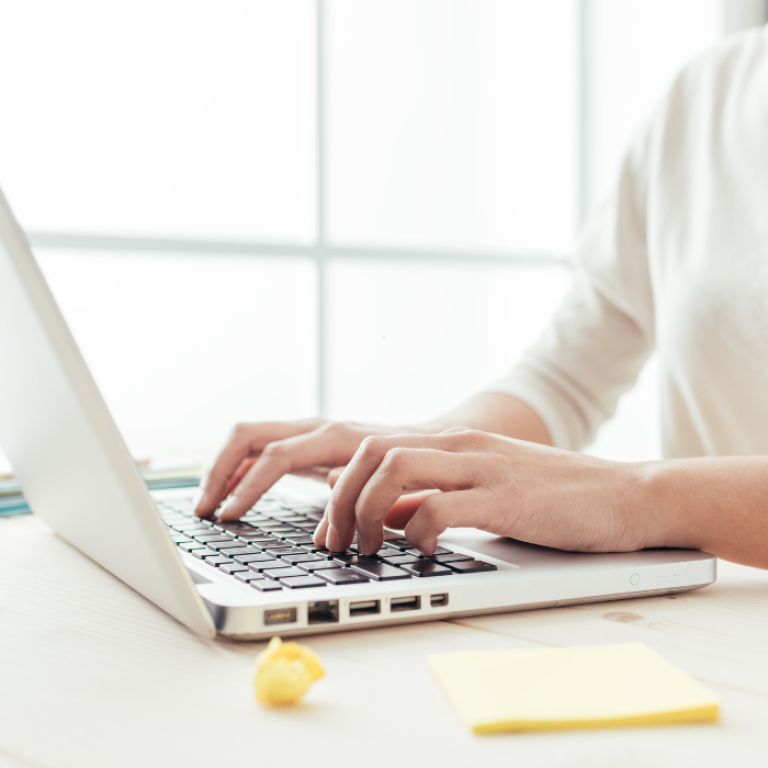 woman researching top weight loss clinics in Reston