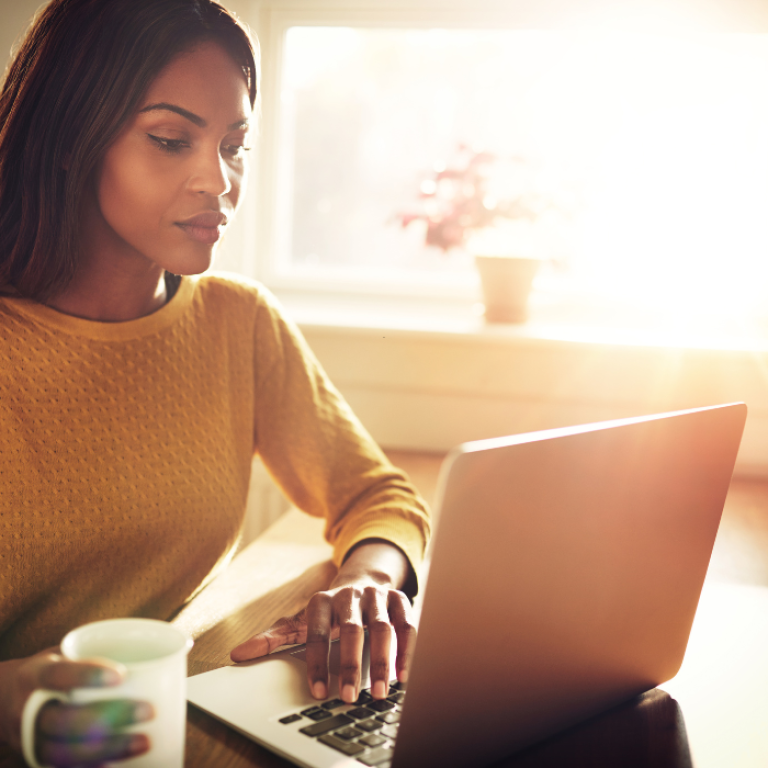 woman researching weight loss programs in Alexandria