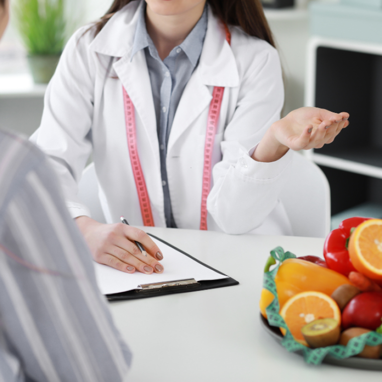 doctor and patient discussion weight loss solutions in Falls Church